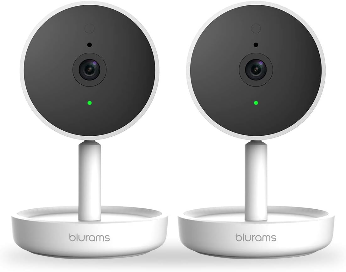 blurams 2pc Home Pro, Security Camera 1080p FHD | w/Facia Recognition, 2-Way Talk, Human/Sound Detect, Person Alert, Night Vision and Siren | Cloud/Local Storage Available, Compatible with Alexa Pack of 2