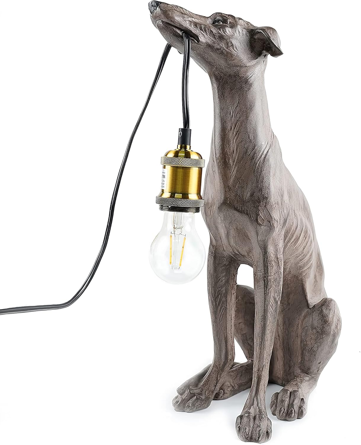 Table Lamps Modern Bed Side lamp with Lampshade Resin Dog Animal Table lamp Black White Color Children Bedroom Nordic Table lamp fixtures Table Lamps Desk Lamps Reading Lamps