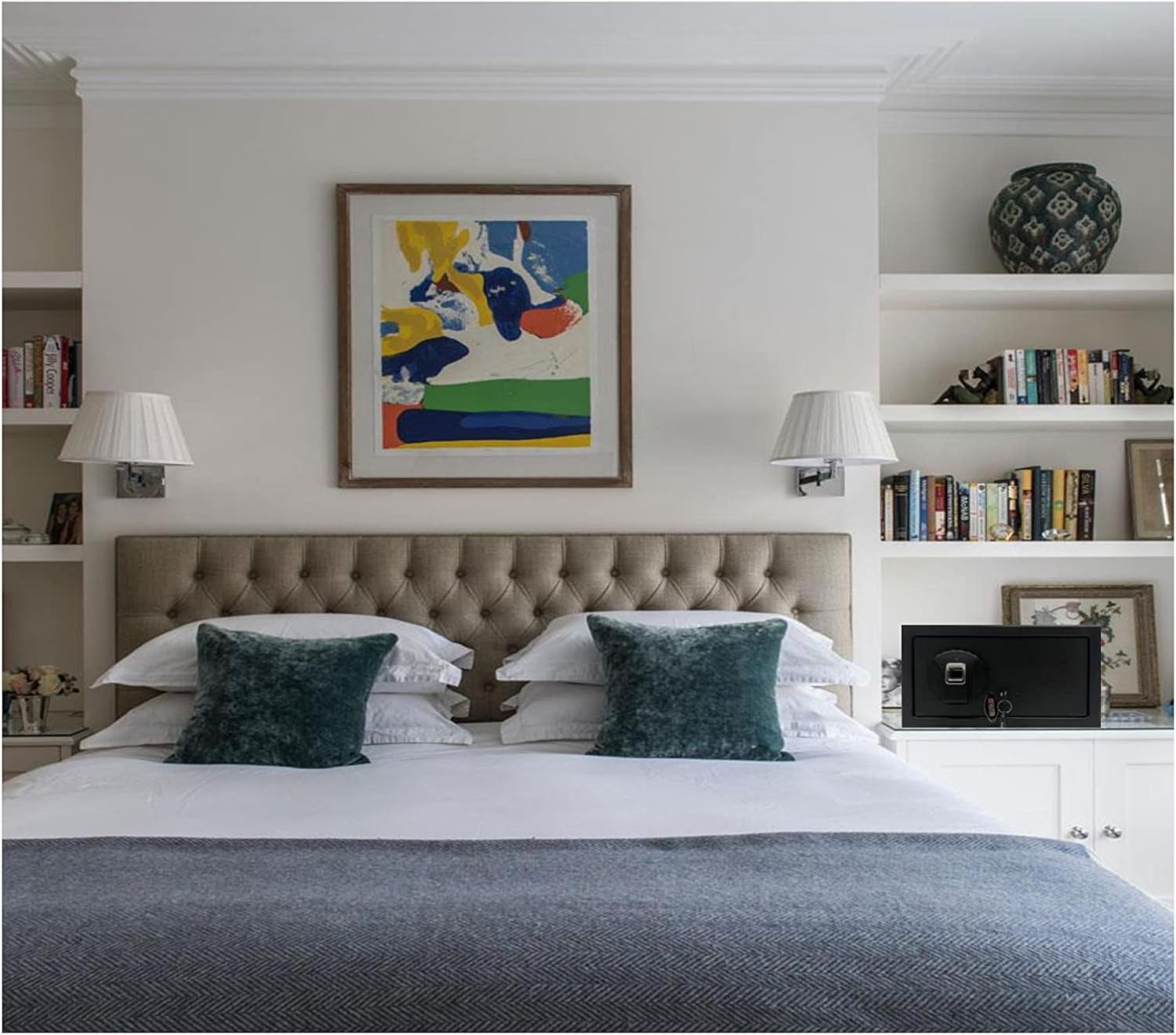 Southeastern Electronic Safe Box with Fingerprint Lock Home Office Money Safe Pack of 2