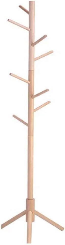 Fetrrc Bamboo Free Standing Coat Rack Stand, Adjustable Coat Tree 8 Hooks, 3 Adjustable Height