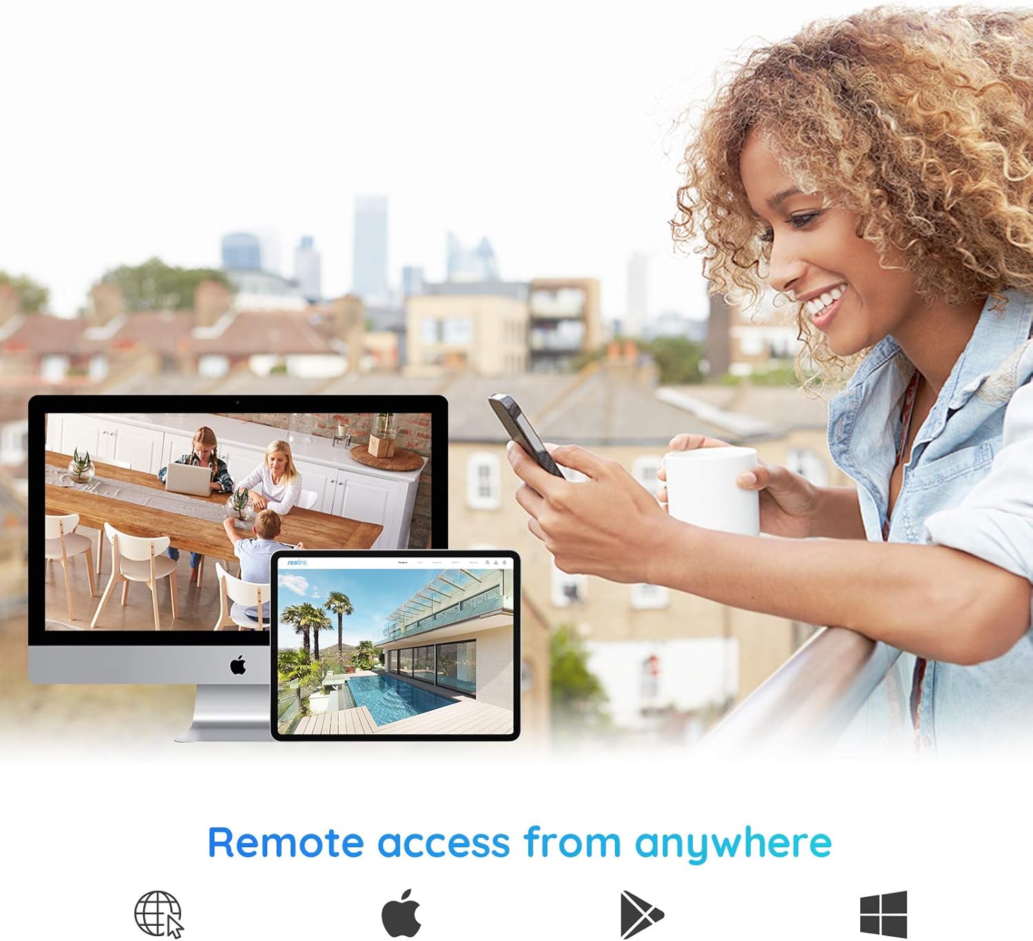 REOLINK 4K PoE NVR 8 Channel Pre-Installed 2TB Hard Drive 4K/5MP/4MP HD 24/7 Video Surveillance Home Security Camera System, Up to 12TB HDD Capacity, RLN8-410