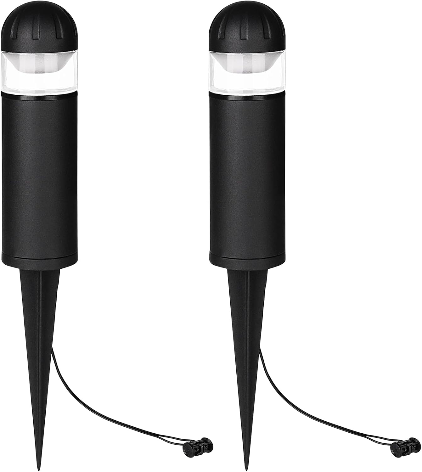 MULANDI LED Landscape Bollard Pathway Light, 2W, DC 12V Low Voltage Path Lighting Outdoor Waterproof, Die-Casted Aluminum Housing for Garden Light, 3000K Warm White Pack of 2