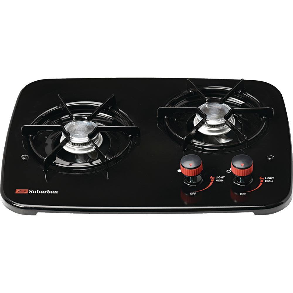 Suburban 3071ABK 2-Burner Drop-In Cooktop - Black