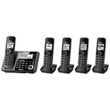 Refurbished Panasonic Kx-tg585sk Dect 6.0 Link2Cell Cordless Phone with Answering System - 5 Handsets - Black