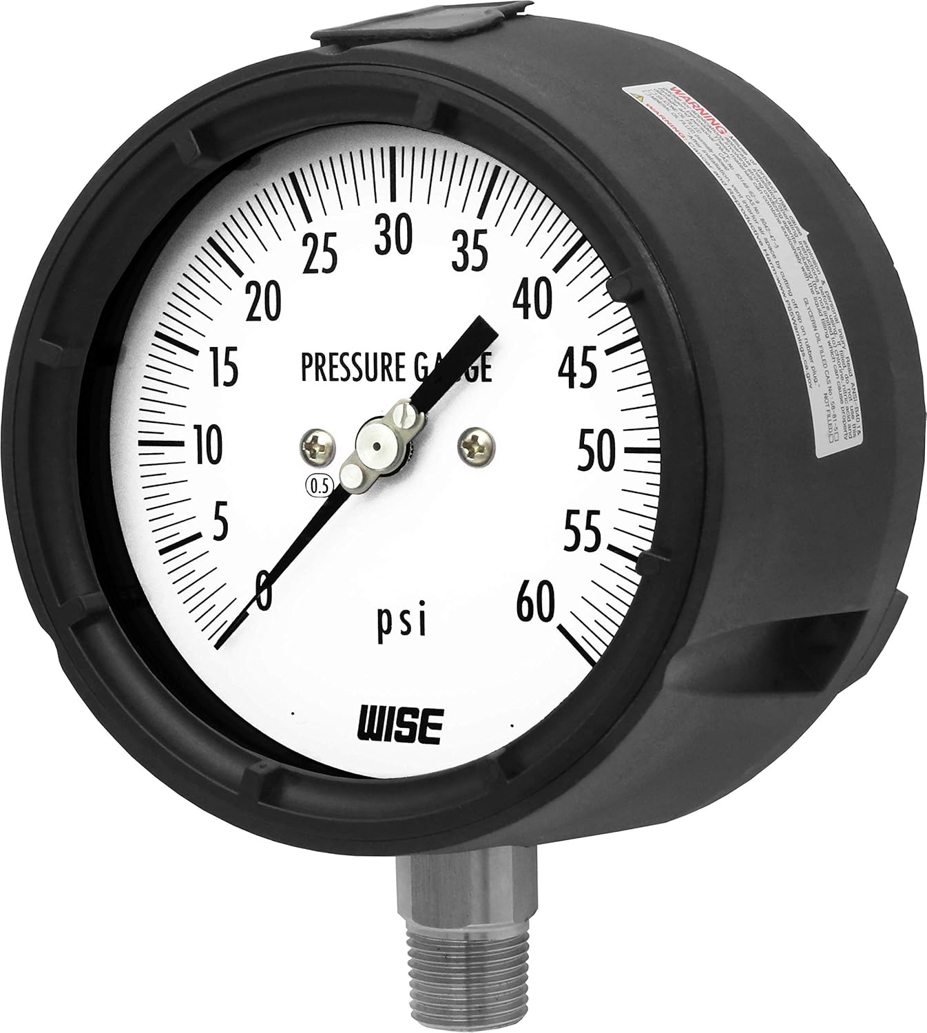 WISE Solid Front Type Pressure Gauge with thermoplastic case P359 125mm(4-1/2