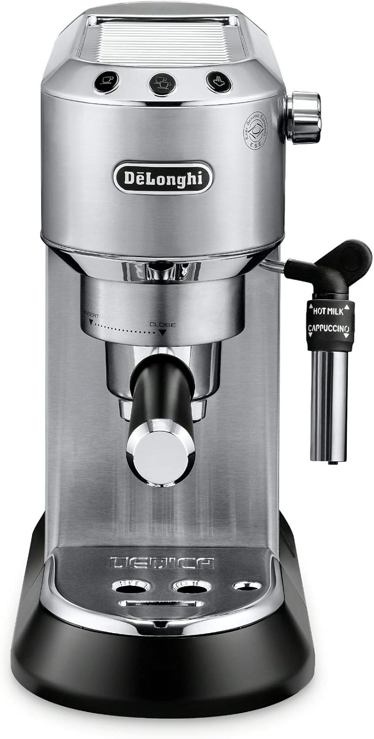 De'Longhi EC685M Dedica Deluxe Automatic Espresso Machine, 1, Metallic
