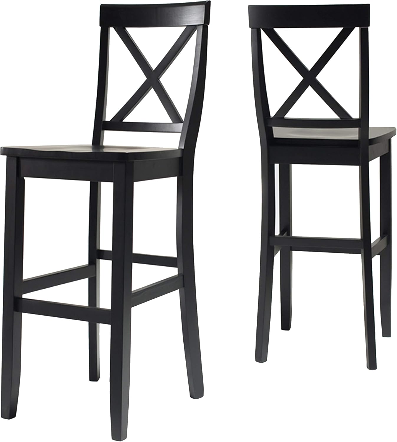 Crosley Furniture X-Back Bar Stool (Set of 2), 24-inch, Vintage Mahogany