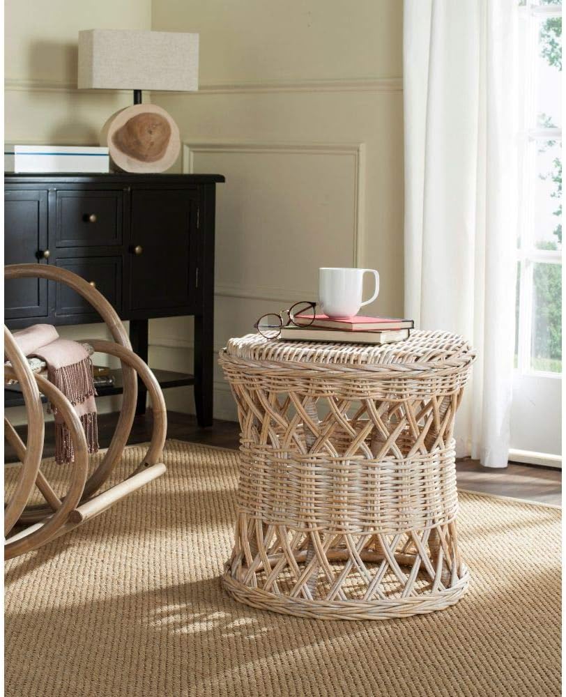 Safavieh Home Collection Desta Natural Wicker Round Accent Table