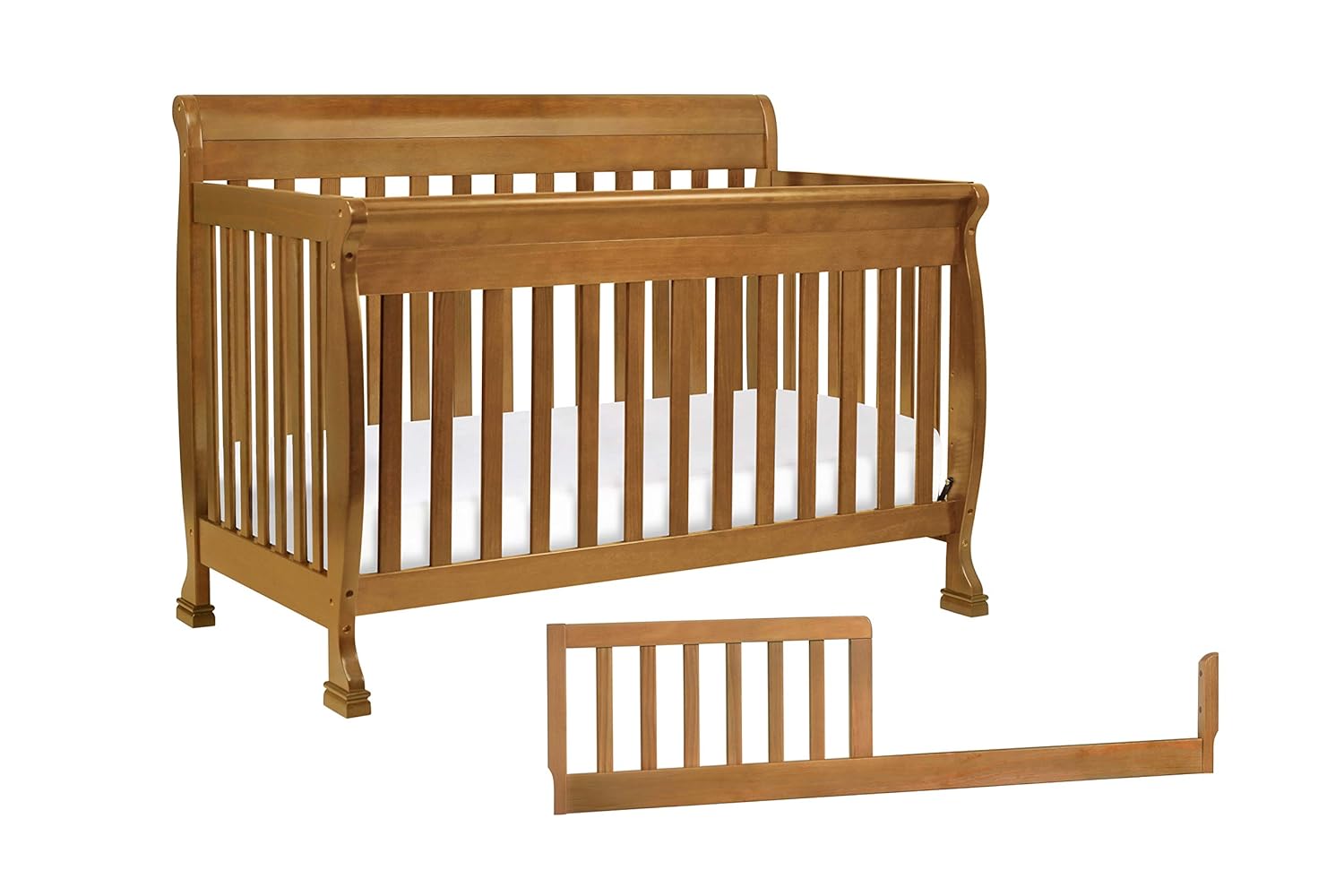 DaVinci Kalani 4-in-1 Convertible Crib in Rich Cherry, Greenguard Gold Certified , 54.38x35x41.88 Inch (Pack of 1)