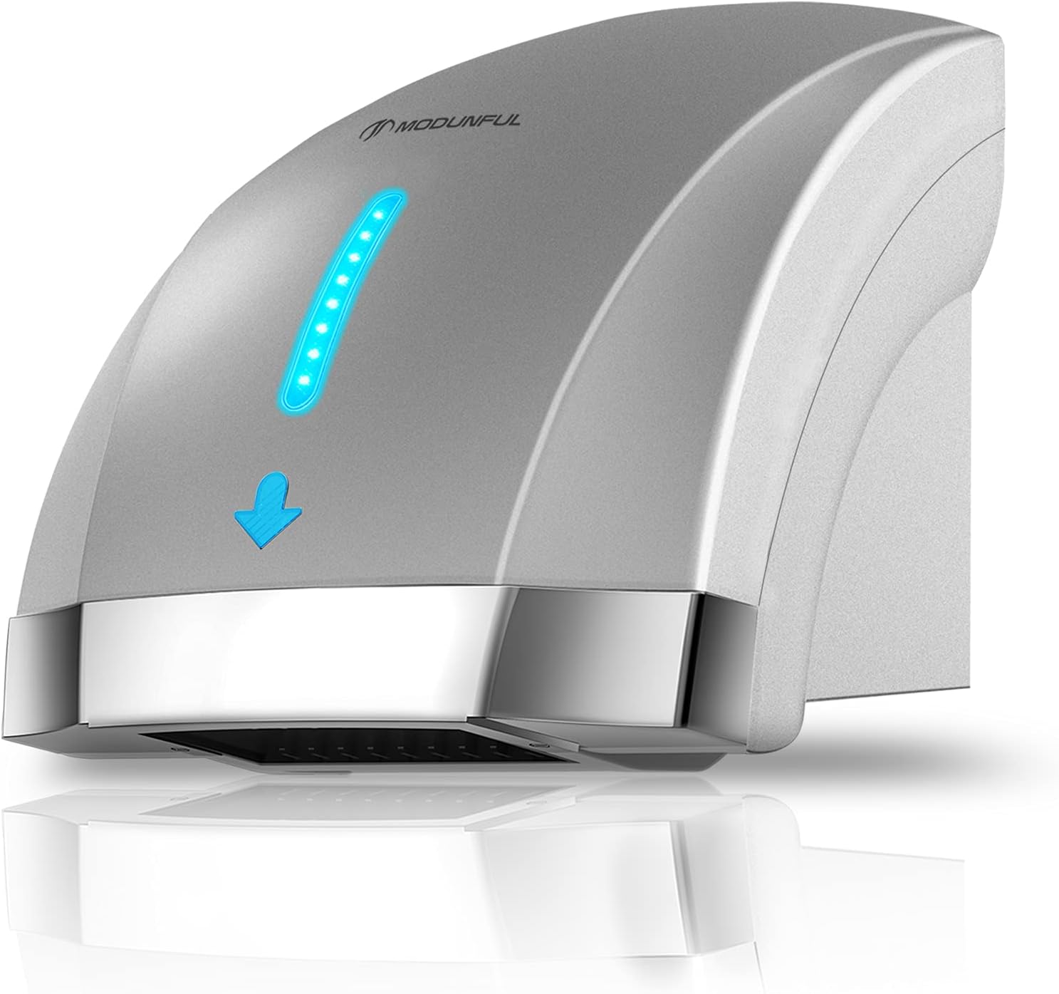 modunful Electric Heated Automatic Hand Dryers for Home Bathrooms Extra Quiet Low Noise(40db), Compact ABS Cover, Wall Mounted Type(1600w) M-699S