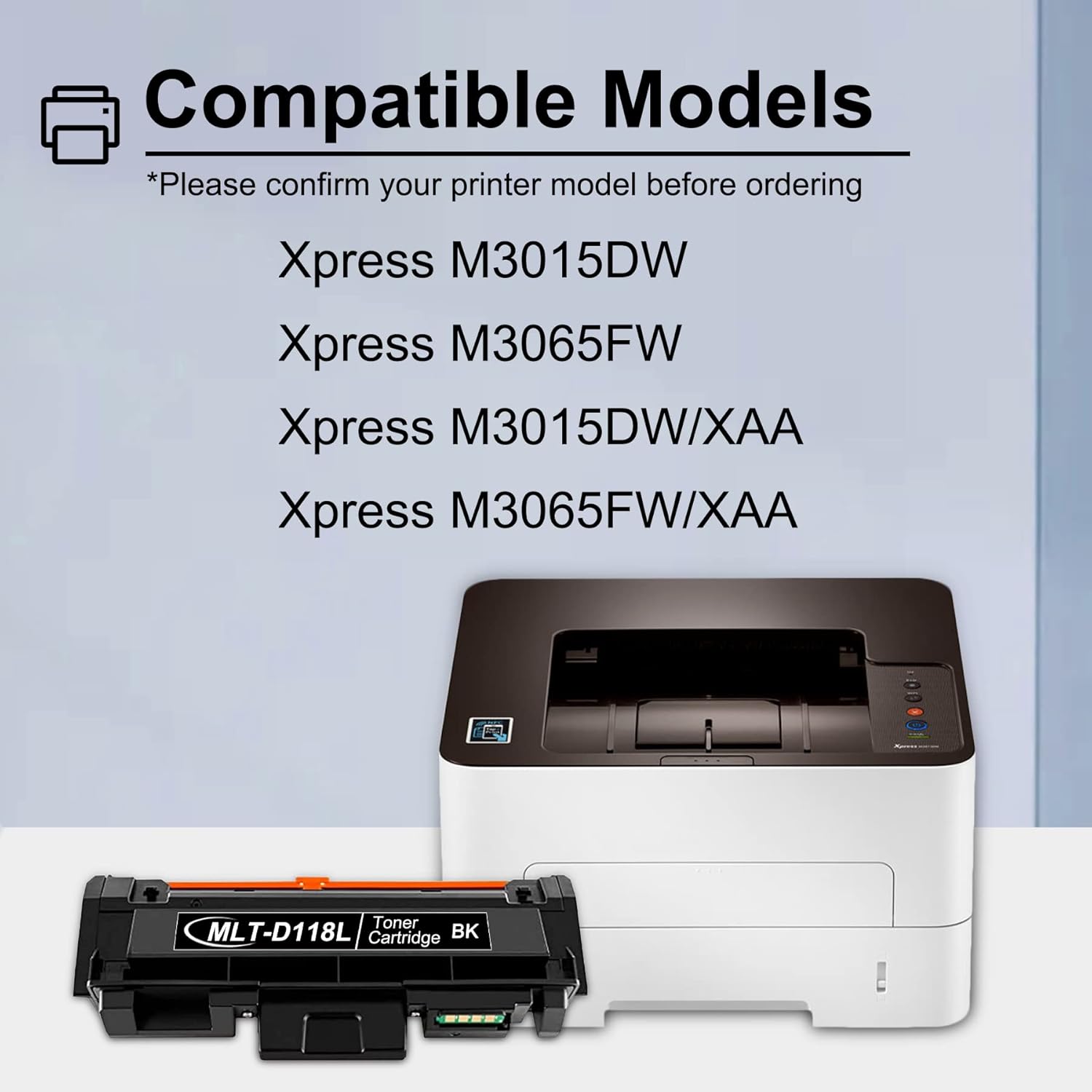 2 Pack Black D118L Compatible MLT-D118L Toner Cartridge Replacement for Xpress M3065FW/XAA M3015DW M3065FW M3015DW/XAA Printer Toner Cartridge - by TECHNETIUMINK Pack of 2