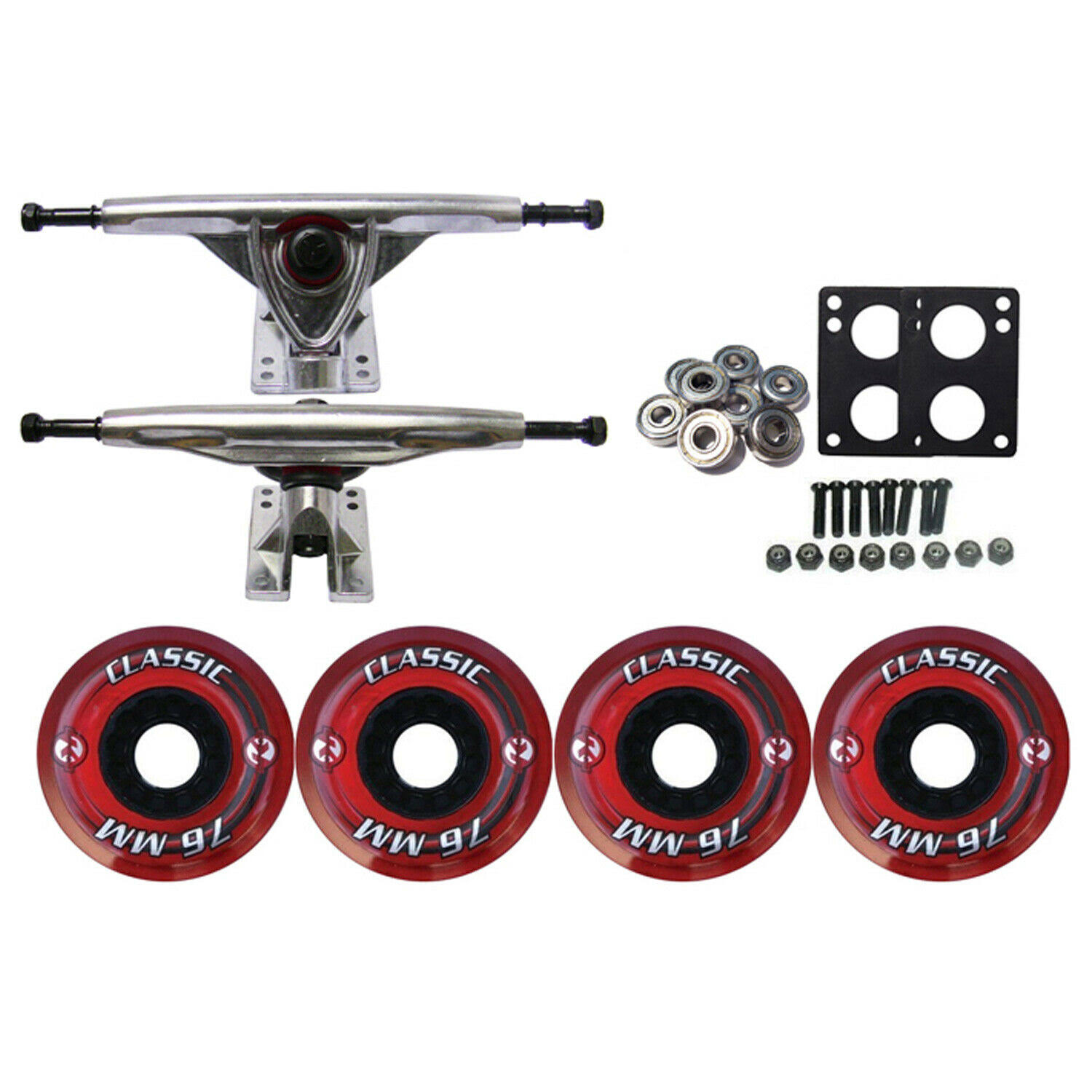 Kryptonics Classic Truck Wheel Pack 76mm Red 180mm Raw