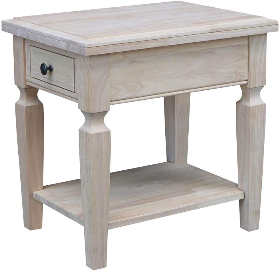 International Concepts Vista End, Unfinished Accent Table