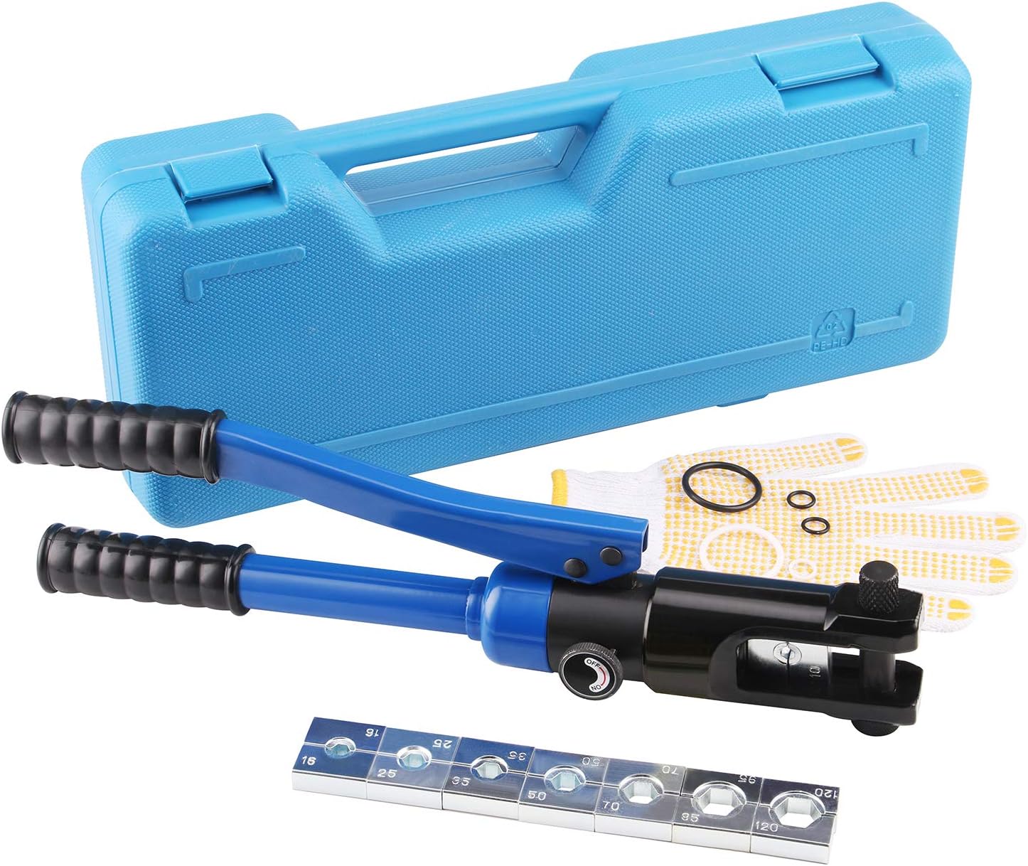 LICHAMP Hydraulic Cable Lug Tool, 6 AWG to 4/0 AWG Battery Cable Crimping Tool WIRE Terminal Crimper Set, 1202BL Pack of 2