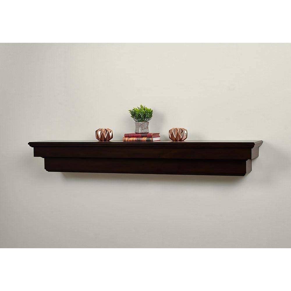 Salem 60x22 Fireplace Mantel Shelf with Corbel and Arch - Aged Espresso
