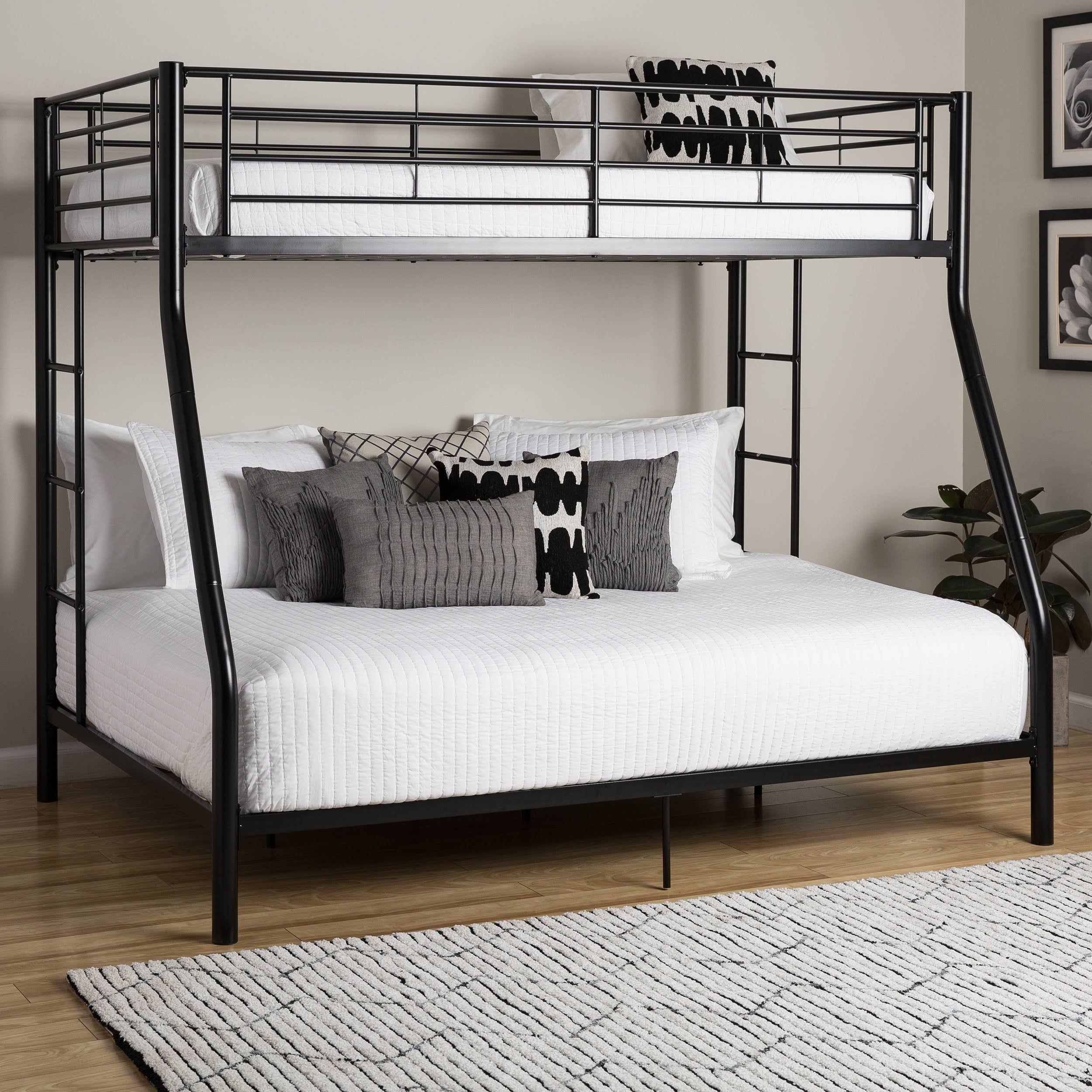 Taylor u0026 Olive Abner Black Metal Twin Double/Full Bunk Bed