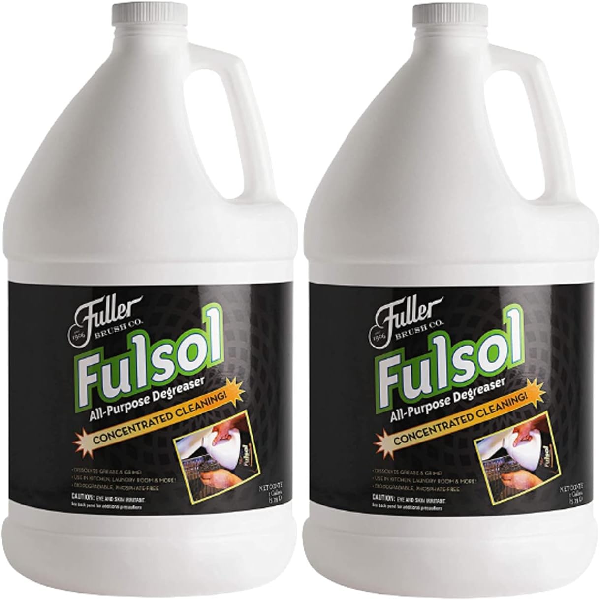 Fuller Brush Fulsol Degreaser – Dissolves Grease & Grime – Makes 60 Gallons of Cleaning Solution - 1 Gallon Pack of 2