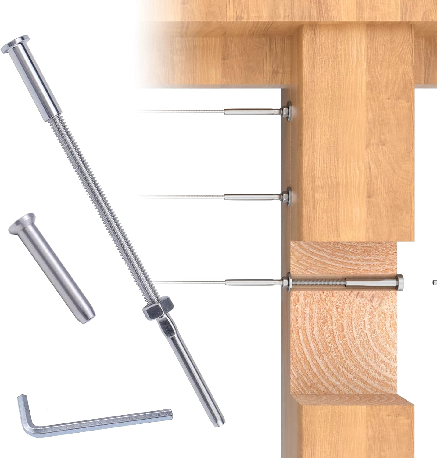 Muzata 20Pair Cable Railing kit 1/8