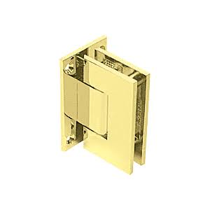 CRL GEN337BR Polished Brass Geneva 337 Series Adjustable Wall Mount Full Back Plate HINGE, Gold