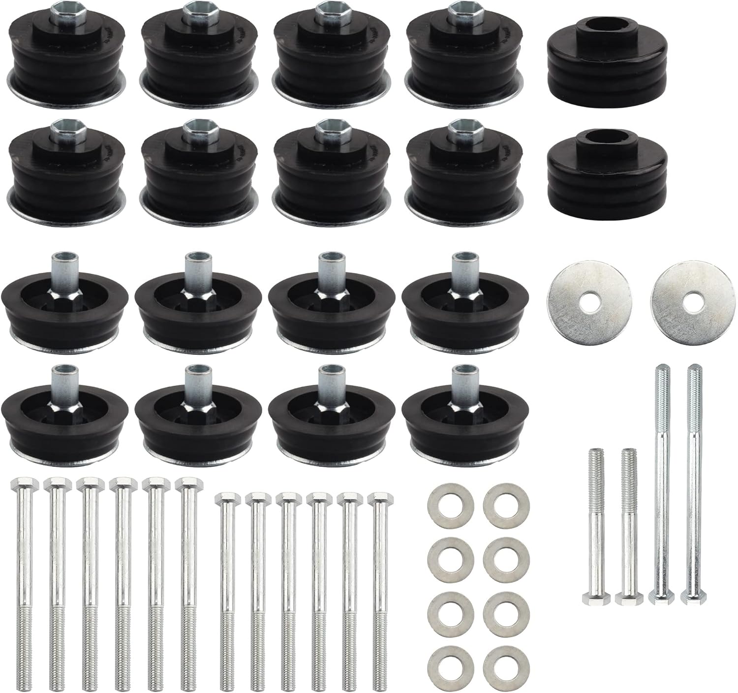 Dasbecan cab Body Mount Bushing Kit Compatible With 2008-2016 Ford F-250 F-350 2WD 4WD Super Duty Replace # KF04060BK