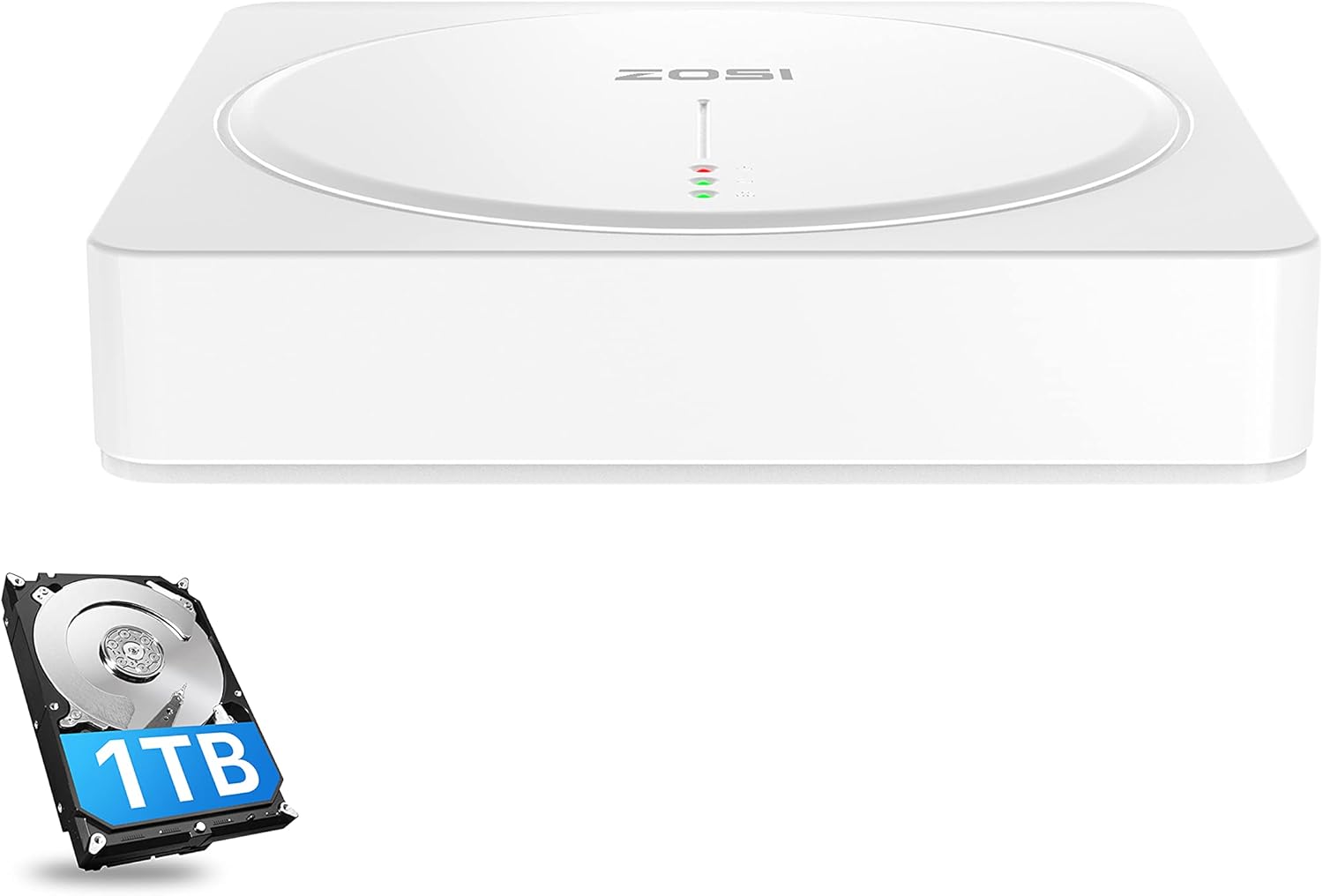 ZOSI H.265+ 5MP Lite 1080p 8 Channel CCTV DVR Recorder with Hard Drive 1TB, Remote Access, Motion Alert Push, Hybrid Capability 4-in-1(Analog/AHD/TVI/CVI) Surveillance DVR for Security Camera