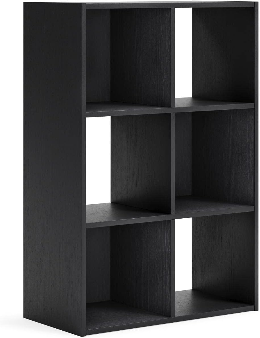 Ashley Furniture Langdrew Six Cube Organizer, Black Pack of 2
