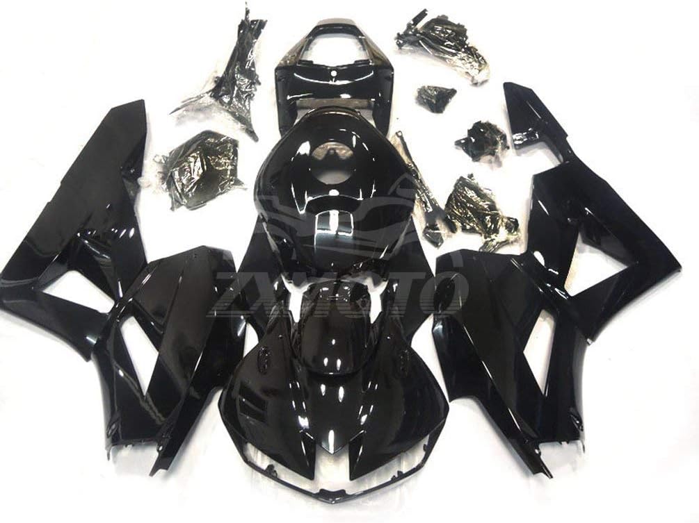 ZXMOTO Motorcycle Fairings Kit for Honda CBR 600 RR 2013 2014 2015 2016 2017 2018 2019 Injection Mold ABS Plastic Bodywork Fairings- Glossy Black - (Pieces/kit: 22)