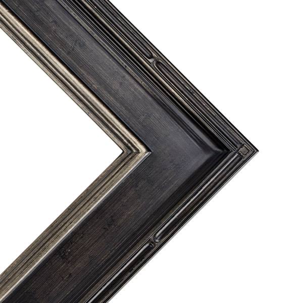 Museum Plein Aire Antique Black w/ Silver Liner Frame 6x8 3.5 in