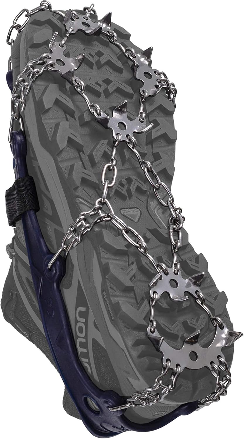 Hillsound Trail Crampon Ultra - Ice Traction Device/Crampons, 18 Stainless Steel Spikes, 2 Year Warranty