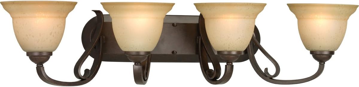 Progress Lighting P2884-09 Transitional One Bath from Gather Collection in Pewter, Silver Finish Lighting Accessory, 34-Inch Width x 7-5/8-Inch Height, Brushed Nickel