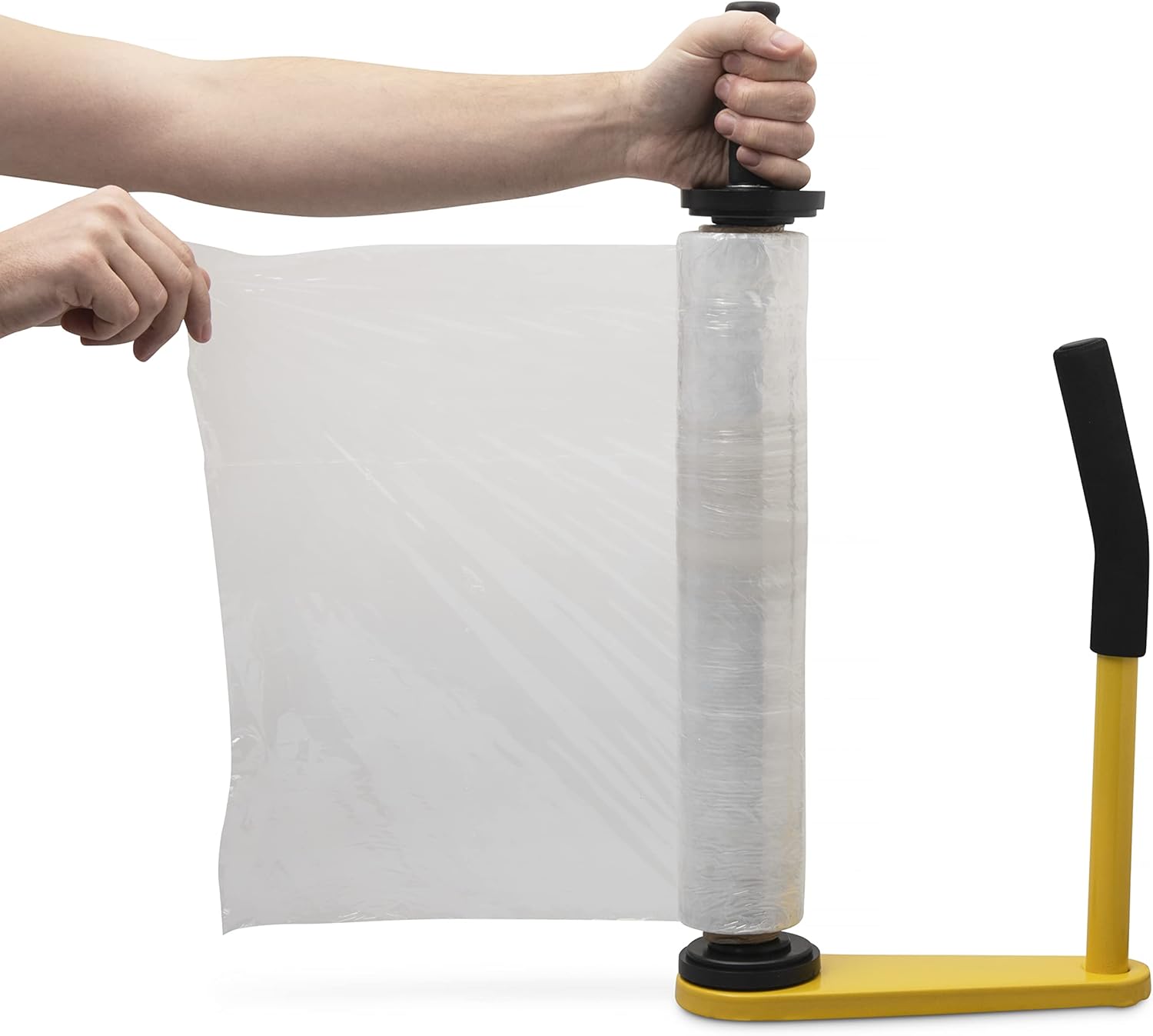 Birdtown Traders Stretch Film Dispenser - Pallet Wrapping Tool for Packing, Shipping, Warehouse, Logistics - Holds 17