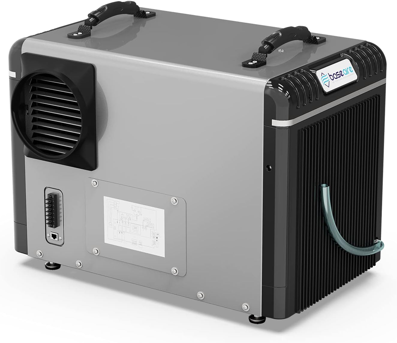 BASEAIRE 198 Pints Energy Star Crawl Space Commercial Dehumidifier, 5 Years Warranty, Large Industrial Water Damage Equipment for Basement, Garage and Job Sites, AirWerx 90