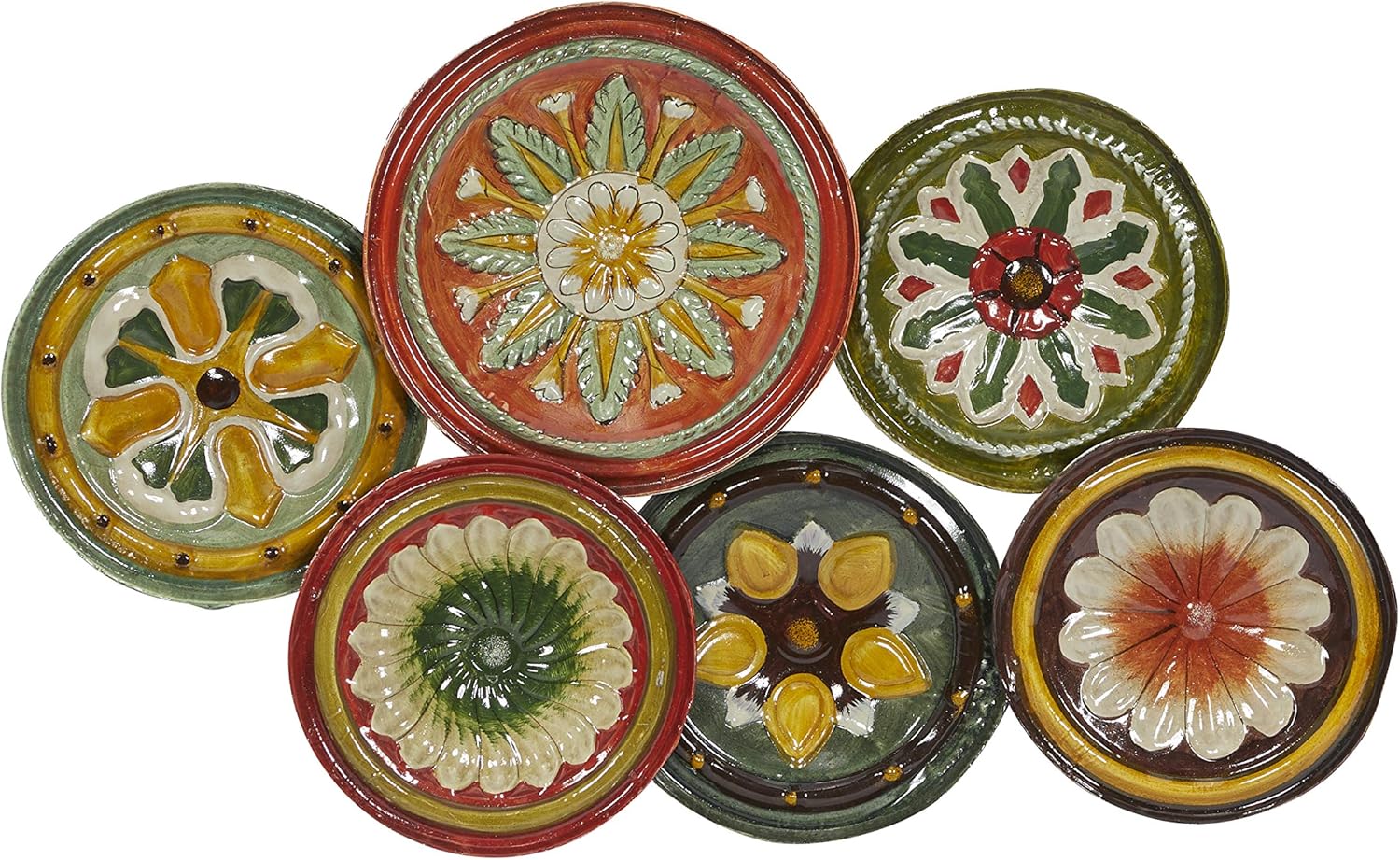 Deco 79 13925 Metal Wall Decor, Assorted Design Pack of 2