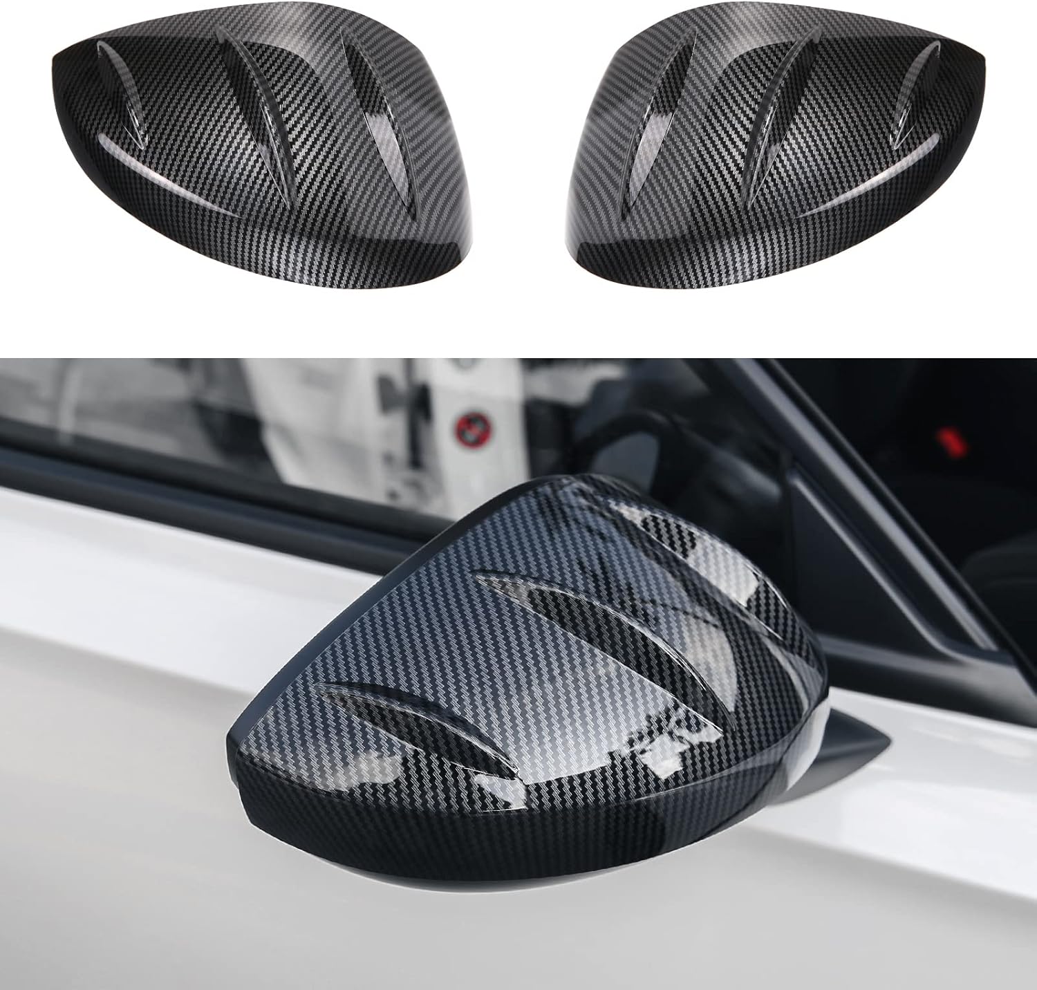 Thenice for Honda Civic 2022 Rear View Mirror Cover Side Mirror Protector Exterior Decoration for 11th Gen Civic -Glossy Black