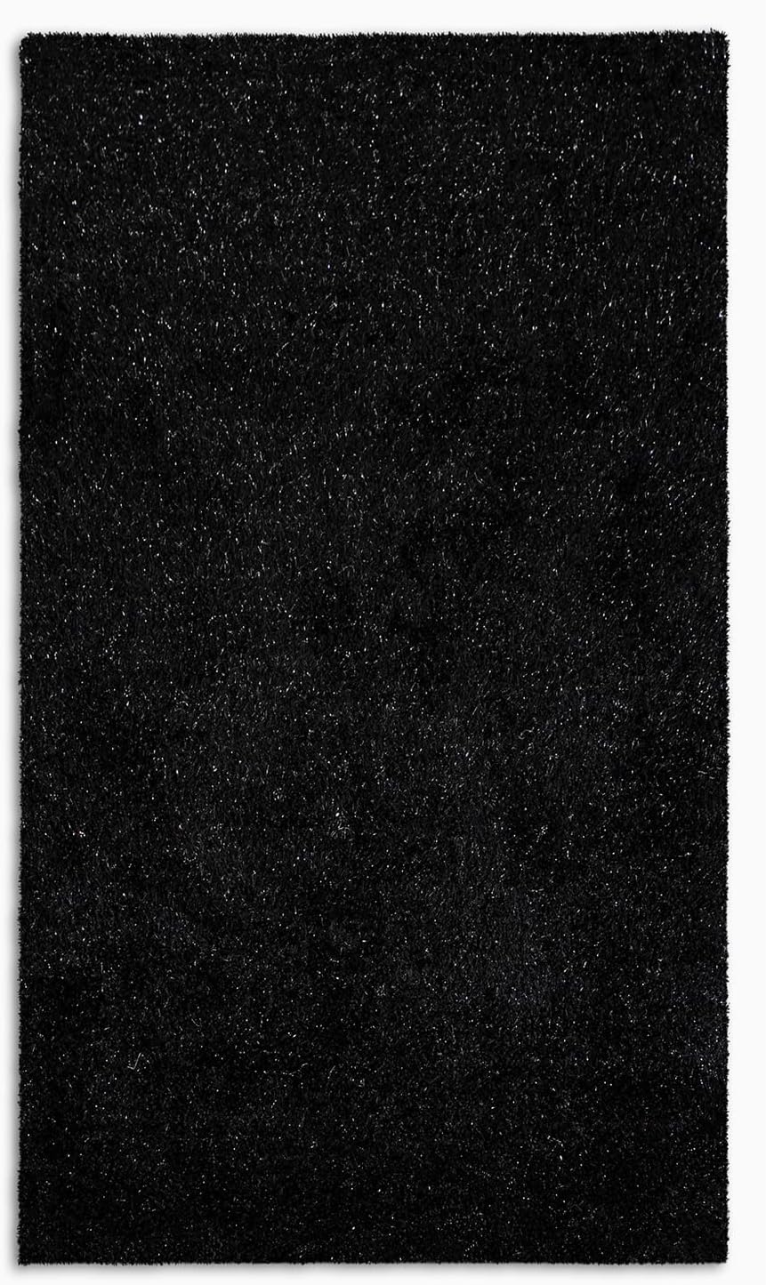 Global Furniture USA Sofia Solid Color Black 8x10 Rug, (Sofia(11886)-BLACK-8X10)