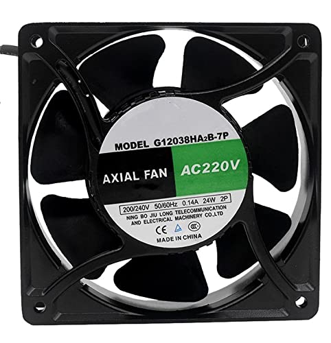 G12038HA2B-7P Fan 200/240V 0.14A 24W Cabinet Cooling Fan Pack of 2
