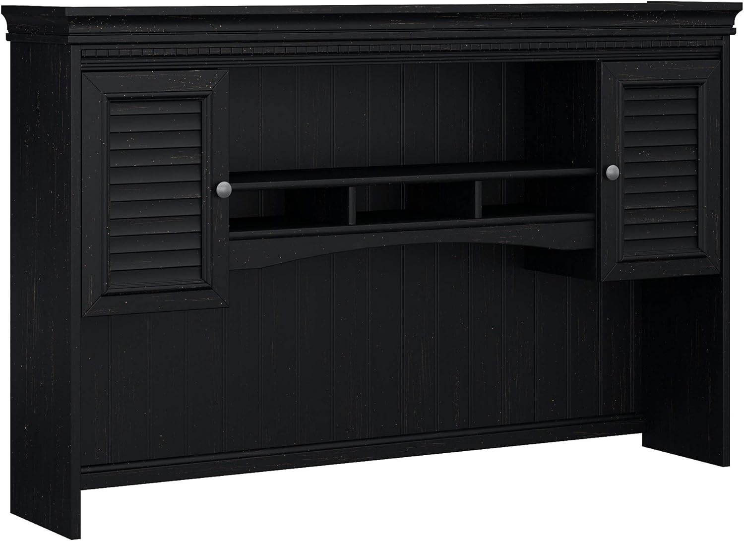 Bush Furniture Fairview Hutch for L Shaped Desk in Antique Black