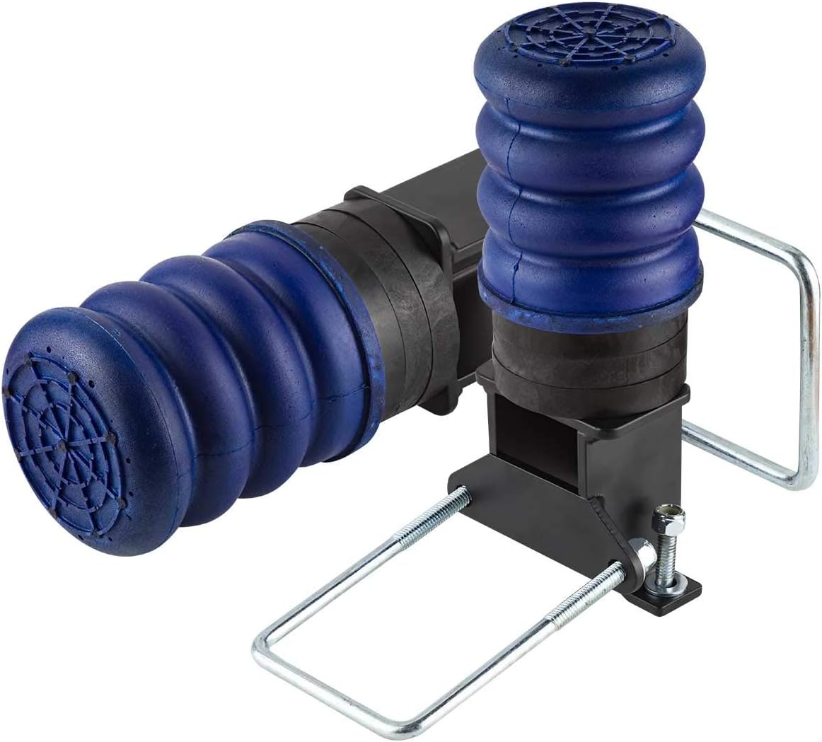 TSS-106-40 | Trailer SumoSprings for Trailer Axle, GAWR: 3K-8K (Spring-Under Axle Configuration) with line relocation bracket | Left/Right Pair | 500 (lb) Capacity at 50% Compression | Made in the USA