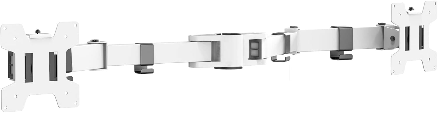 WALI Dual Fully Adjustable Arm for WALI Monitor Mounting System (002ARM), Black Pack of 2