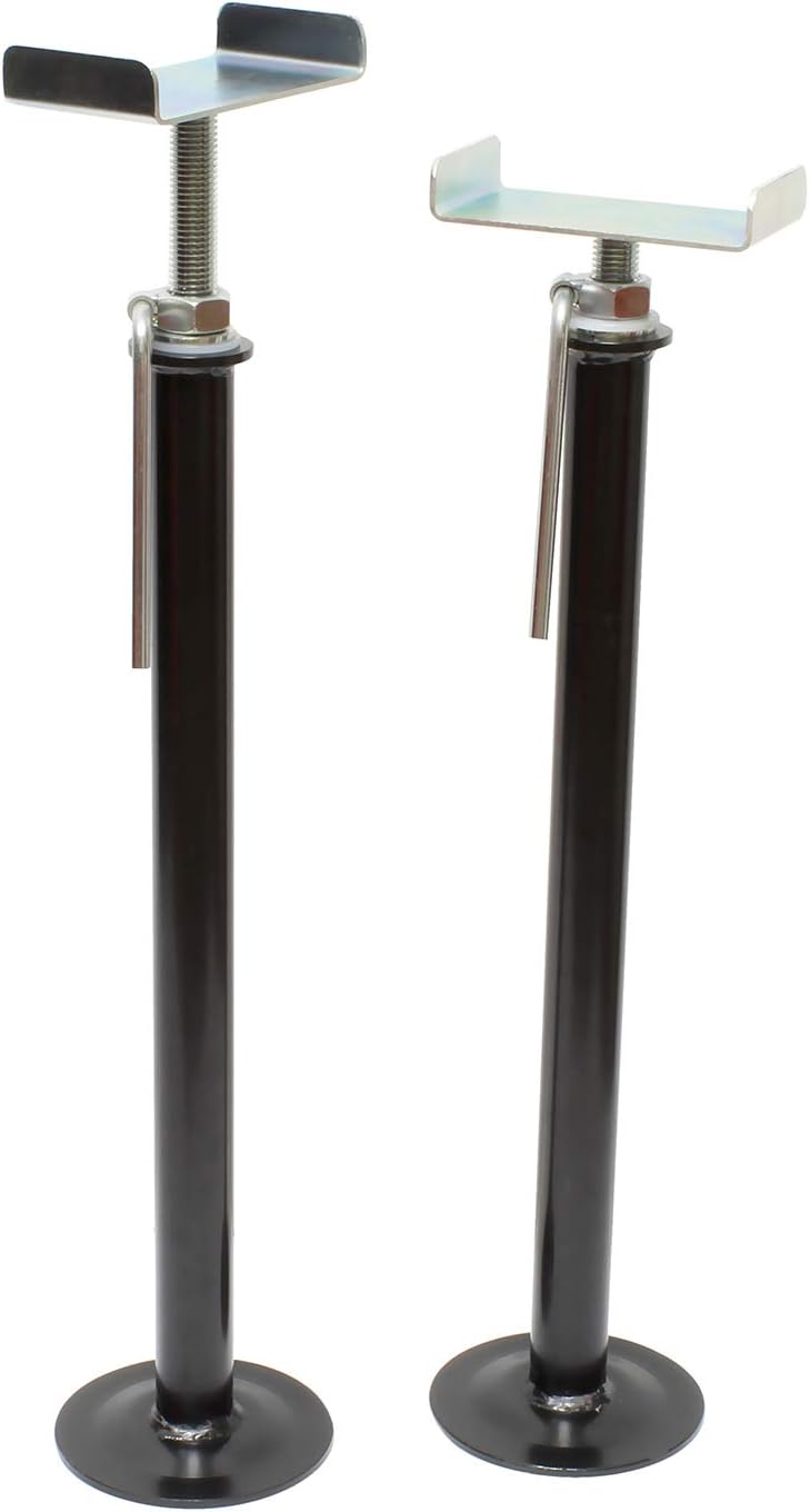 Dumble RV Slide Out Stabilizer Jacks &ndash; 16in-28in Travel Trailer Stabilizer Jacks Camper Jack Stands, 2 Piece Set