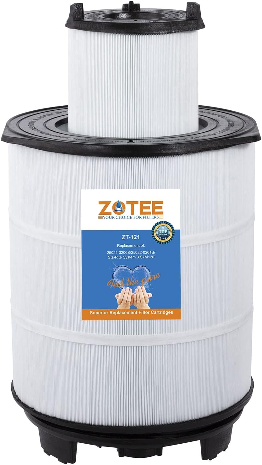 ZOTEE Filtration Cartridge Pool Filters System- Inner and Outer Set - Replaces Sta-Rite 25021-0200s & 25022-0201s System 3 S7m120 Set & Darlly Sr300 300sq.ft, Pentair