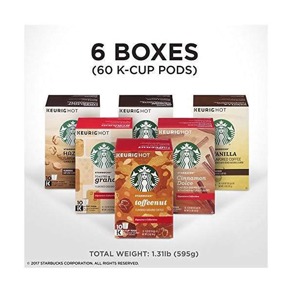 Starbucks Flavored Coffee K-Cup Variety Pack for Keurig Brewers, 6 60 Count