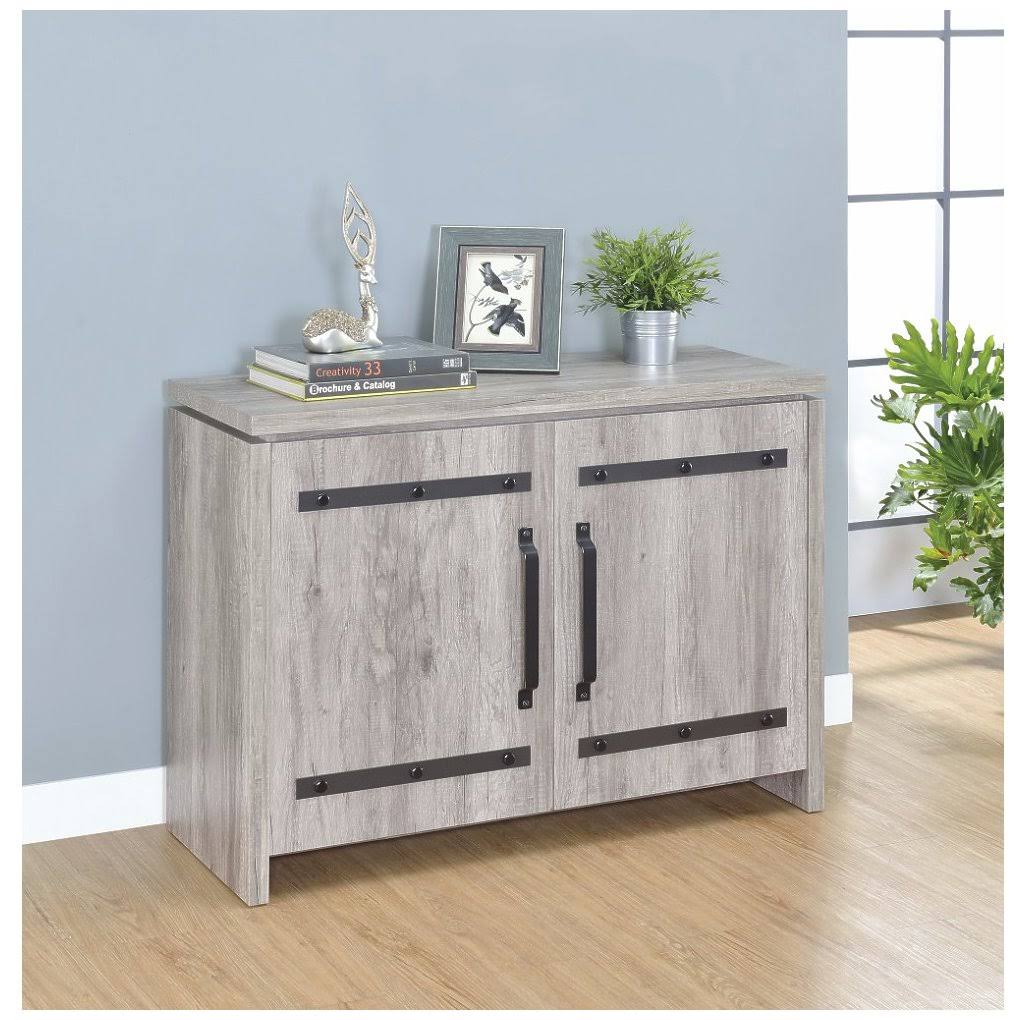 Spacious Wooden Accent Cabinet Gray