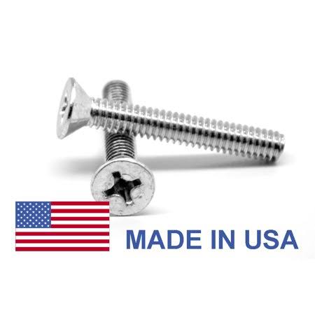 5/16-18 x 5/8 Coarse Thread MS51959 NASM51959 Machine Screw Phillips Flat Head - USA Stainless Steel 18-8 Pk 500