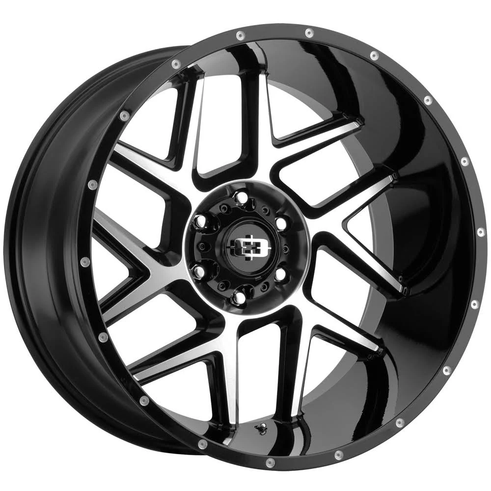 Ford F250 Vision Machined Black Sliver Wheel
