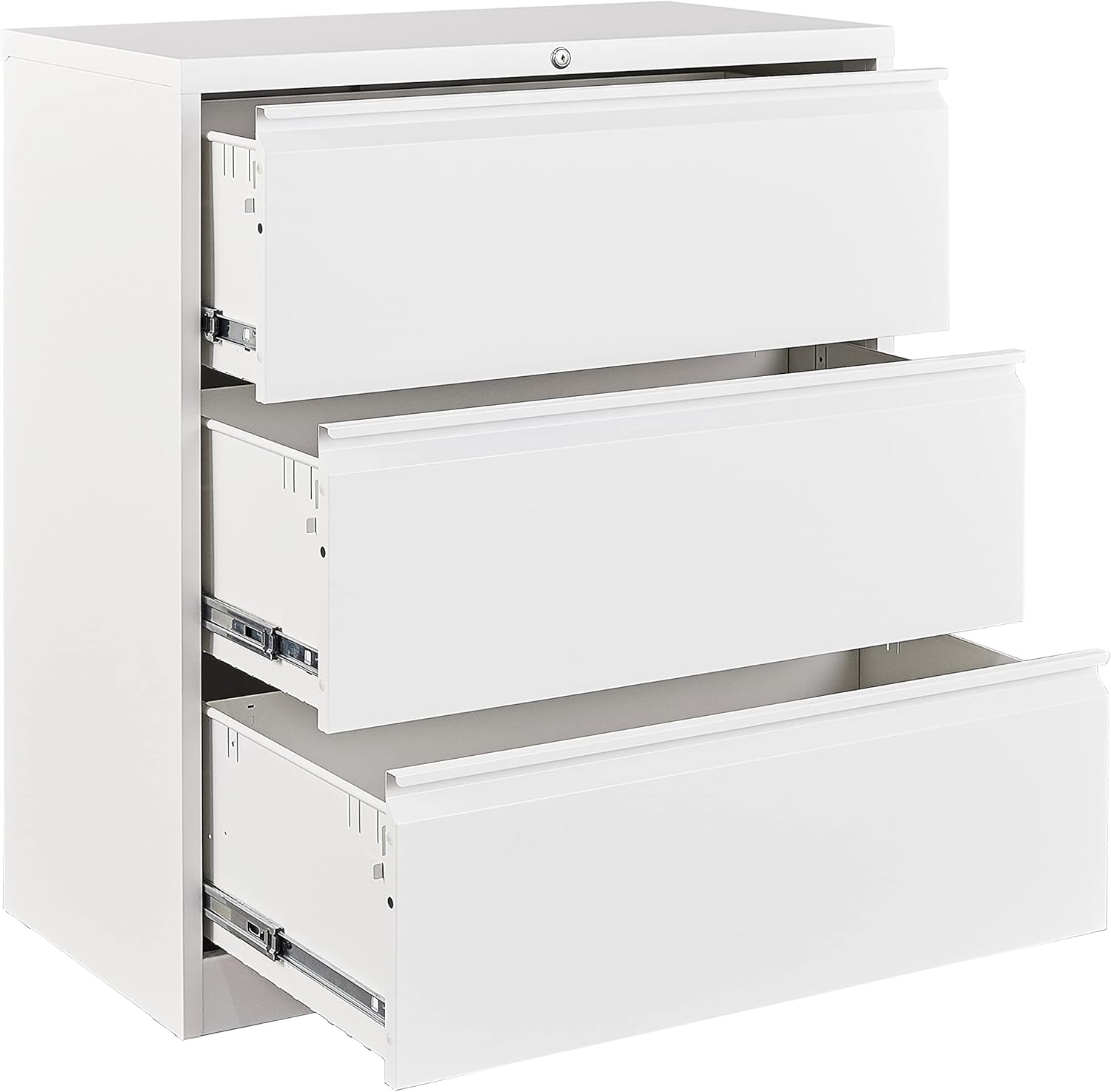 2 Drawer Lateral File Cabinet,Locking File Cabinet,Metal Organizer Storage Steel File Cabinets for Home Office,2-Drawer Lateral Filing Cabinet, Anti-Tipping Interlock (Black, 2-Drawers)