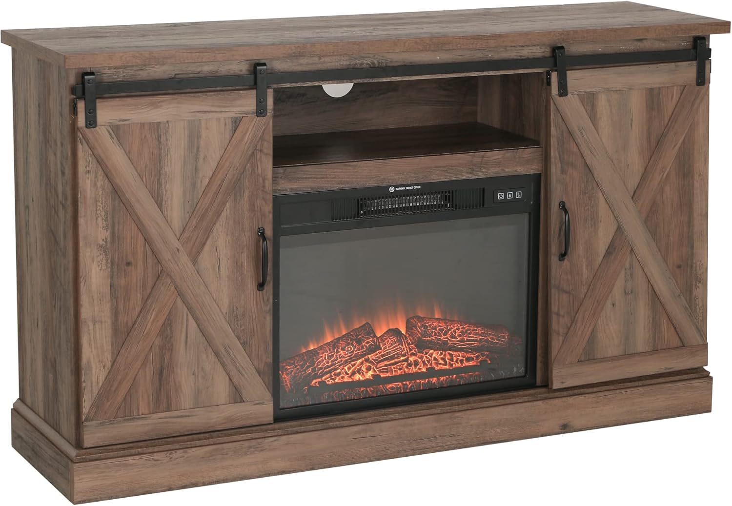 Sophia & William Farmhouse Electric Fireplace TV Stand for TV's Up to 65