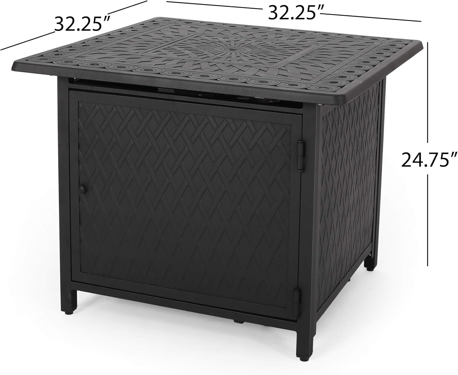 Christopher Knight Home 312960 FIRE Pit, Matte Black