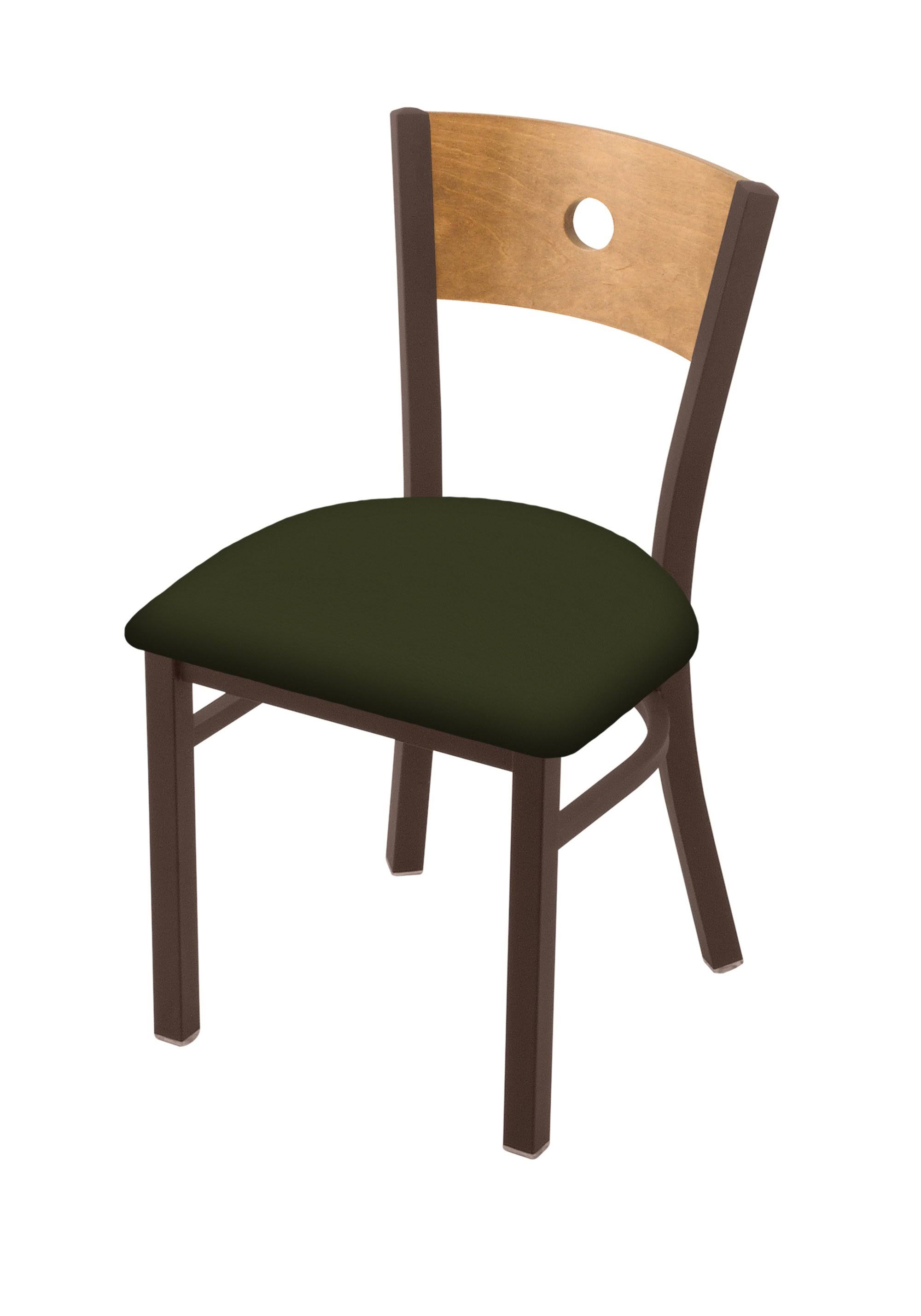 Holland Bar Stool 630 Voltaire 18x22 Chair with Bronze Finish, Medium BACK, and Canter Pine Seat
