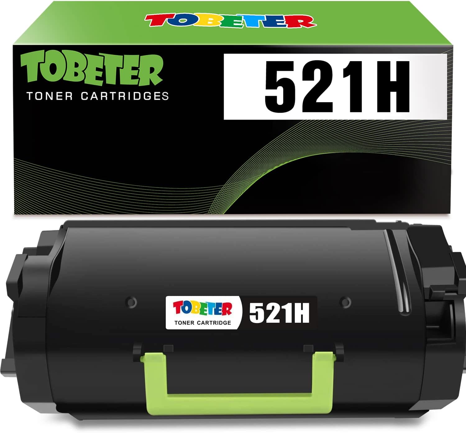 ToBeter Remanufactured Toner Cartridge for Lexmark 521H 52D1H00 for MS710 MS711 MS810 MS810n MS810dn MS811 MS811dn MS812 MS710dn MS710n MS711dn MS810de MS810dtn Printer (Black, 1 Pack High Yield)